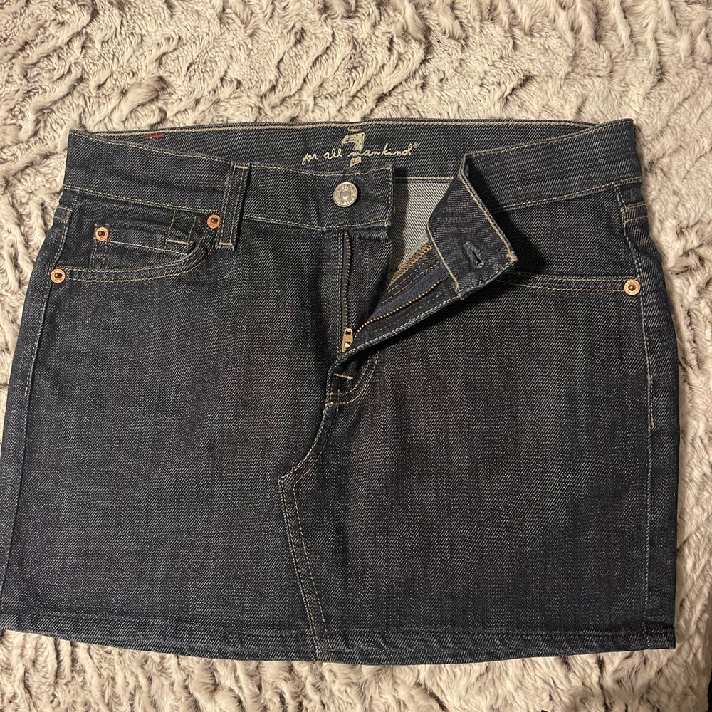 7 for all mankind denim skirt size 26